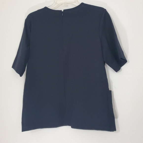 Everlane Black Thick Boxy Blouse, Size Large - Picture 10 of 10